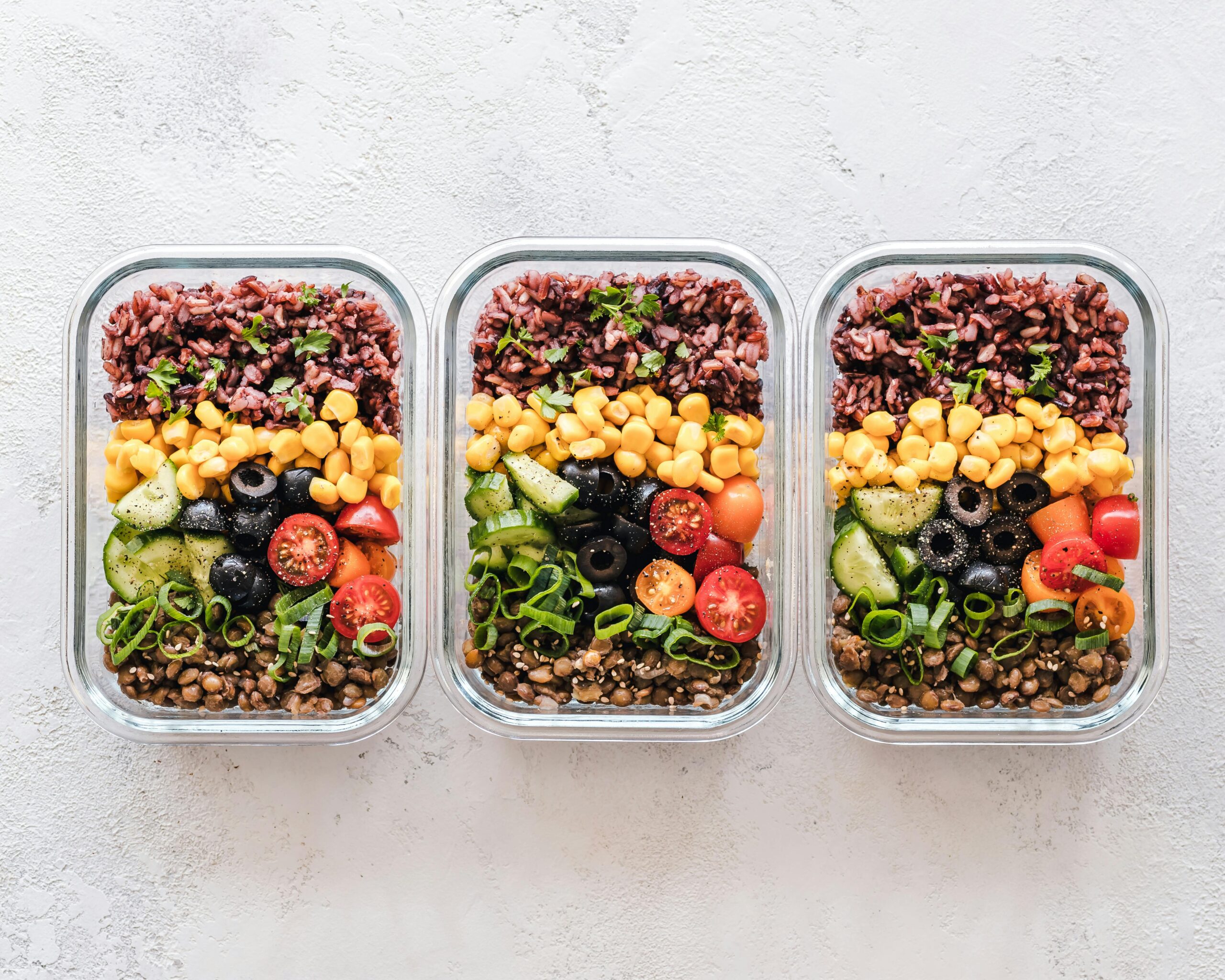 Healthy meal prep with grains, vegetables, and legumes – Spry Living nutrition guide for adults 55+